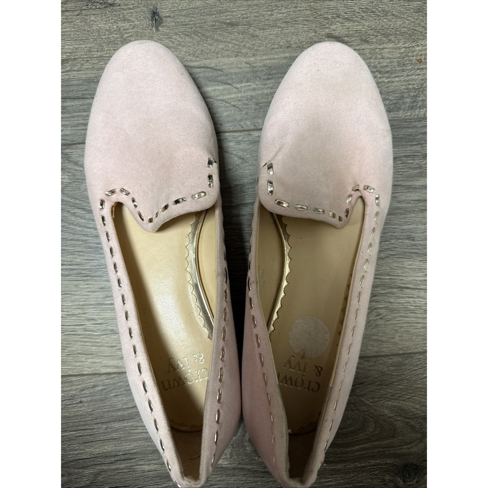 Crown And Ivy Colette Smoking Pink Slip Ons Size 6‎
